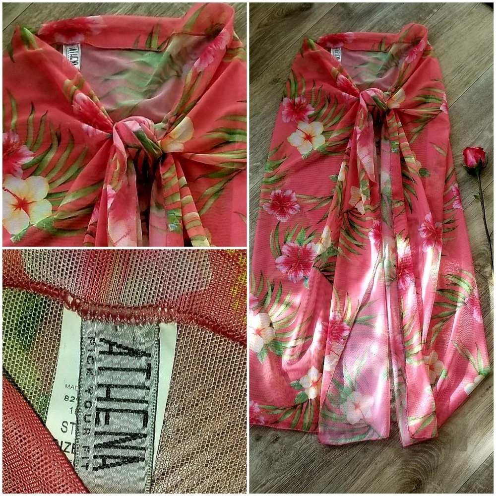 Athena🏝 Beach Pool Tropical Sarong Cover Up Skirt
